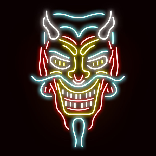 Maturi Mask 60cm Led Novelty Neon Sign Uk